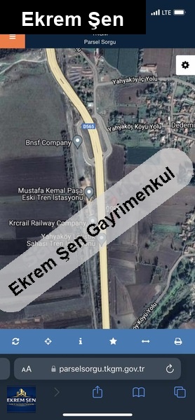 balo projesi i̇cinde yola ve köye yakın satılık tarla