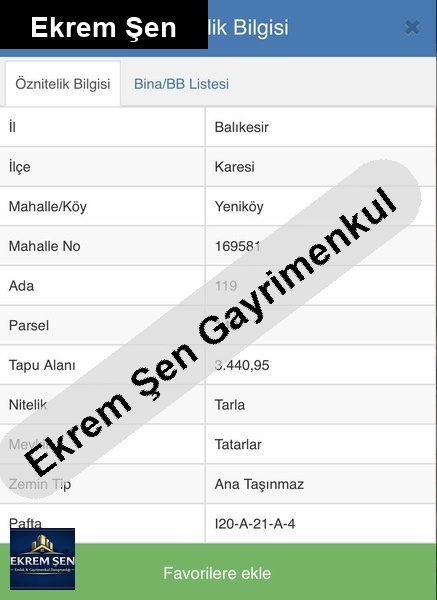 balıkesir yeniköy yol kenarı satılık tarla