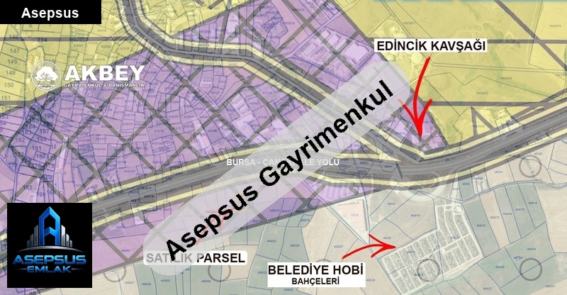 Asepsus Emlak'tan  edincik mh. 'sinde satılık arsa