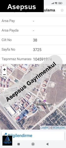 Asepsus Emlak'tan  100. yıl mh. 'sinde satılık arsa