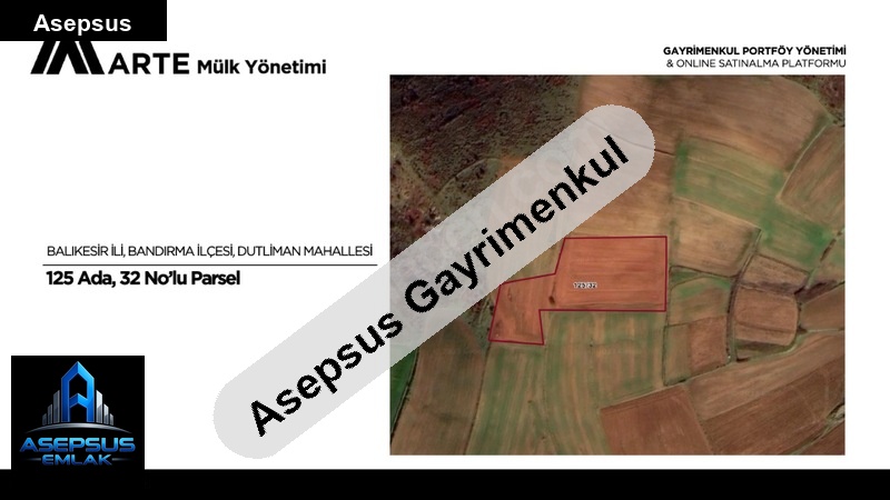 Asepsus Emlak'tan  dutliman mh. 'sinde satılık arsa