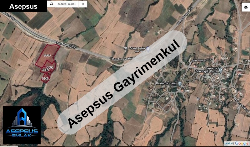 Asepsus Emlak'tan  bayramiç mh. 'sinde satılık arsa