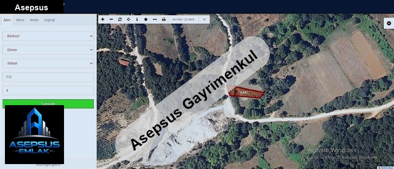 Asepsus Emlak'tan  tahtalı mh. 'sinde satılık arsa