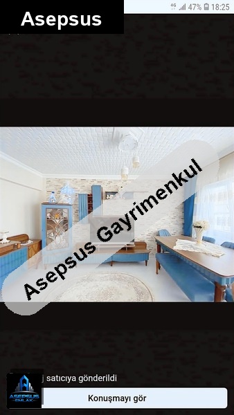Asepsus Emlak'tan 2+1 hacı yusuf mh. 'sinde satılık daire