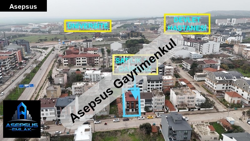 Asepsus Emlak'tan 1+1 yeni mah. 'sinde satılık daire