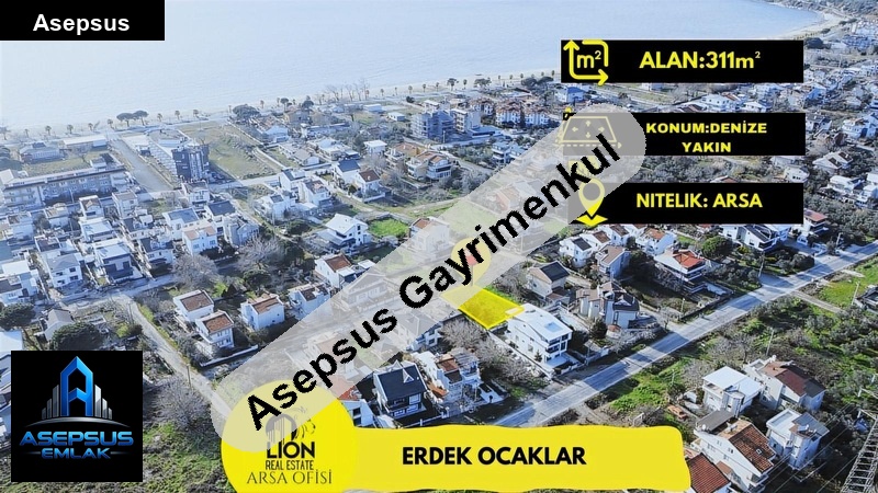 Asepsus Emlak'tan  ocaklar mh. 'sinde satılık arsa
