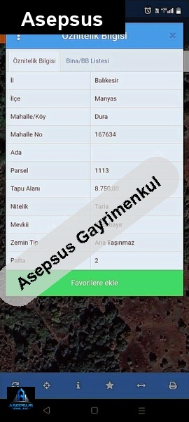 Asepsus Emlak'tan  dura mh. 'sinde satılık arsa