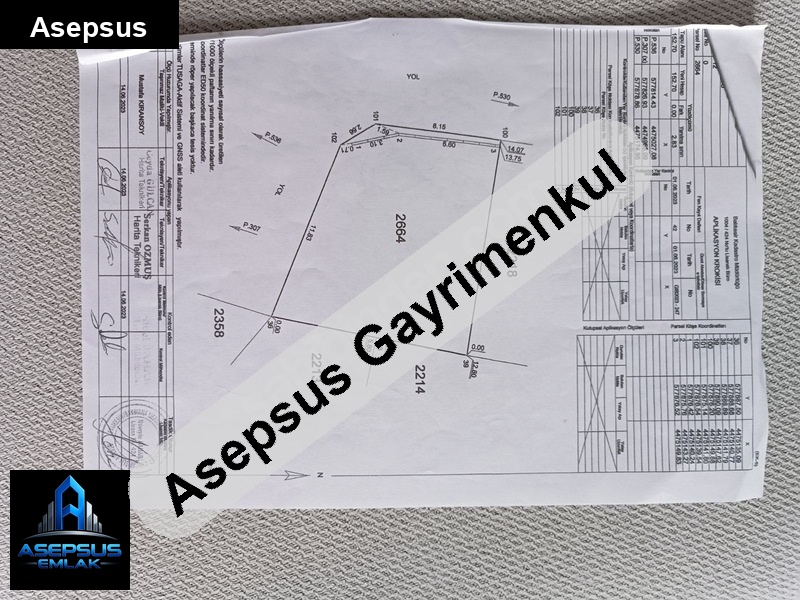Asepsus Emlak'tan  tatlısu mh. 'sinde satılık arsa