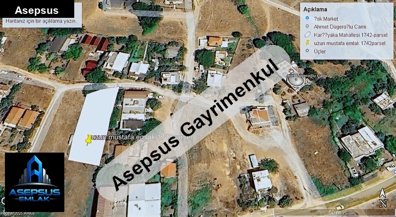 Asepsus Emlak'tan  karşıyaka mh. 'sinde satılık arsa