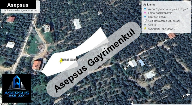 Asepsus Emlak'tan  ocaklar mh. 'sinde satılık arsa