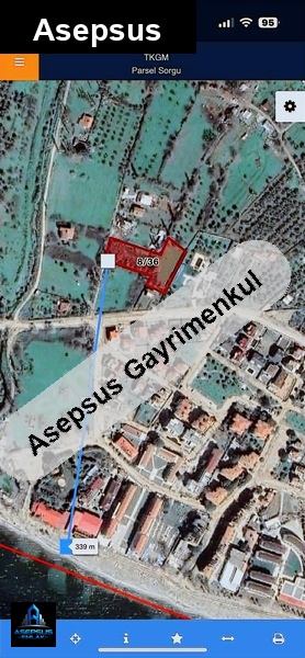 Asepsus Emlak'tan  sahil mah. 'sinde satılık arsa