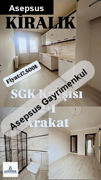 Asepsus Emlak'tan 2+1 reşadiye mh. 'sinde kiralık daire