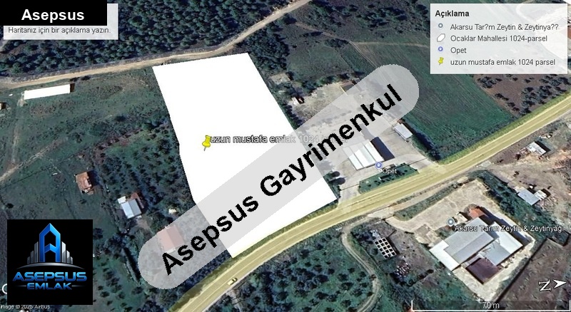 Asepsus Emlak'tan  ocaklar mh. 'sinde satılık arsa