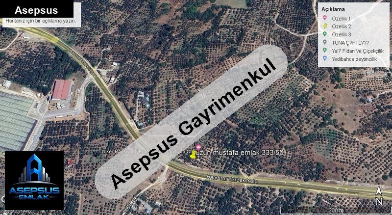 Asepsus Emlak'tan  zeytinli mah. 'sinde satılık arsa