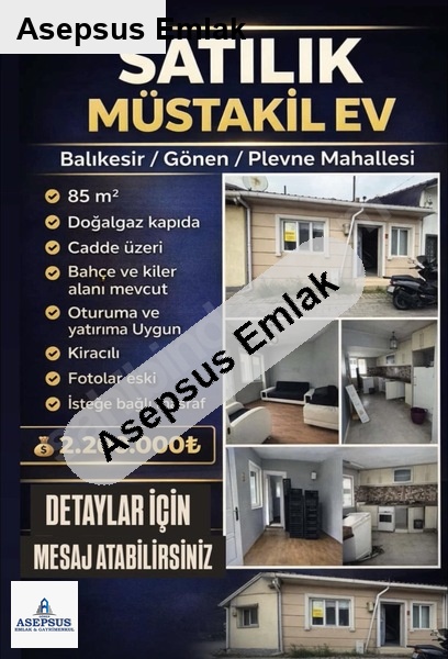 gönen plevne mahallesi satılık müstakil -