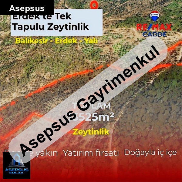 Asepsus Emlak'tan  yalı mh. 'sinde satılık arsa