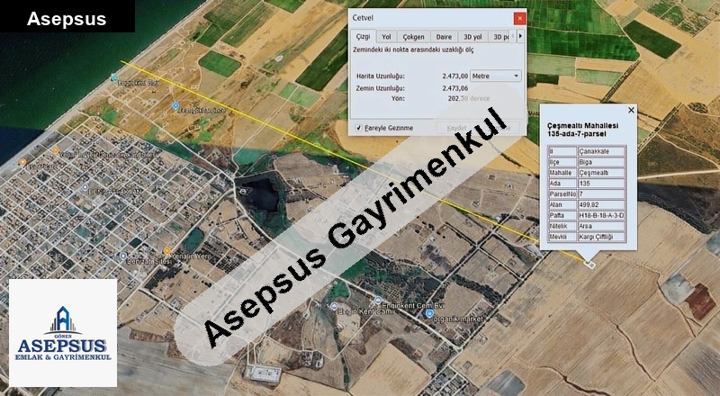 Asepsus Emlak'tan 3+1 çeşmealtı köyü 'sinde satılık arsa