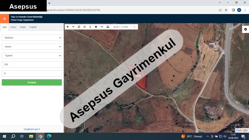 sahi̇bi̇nden satilik 5870 m2 tarla 5000 li̇k planin sinirinda