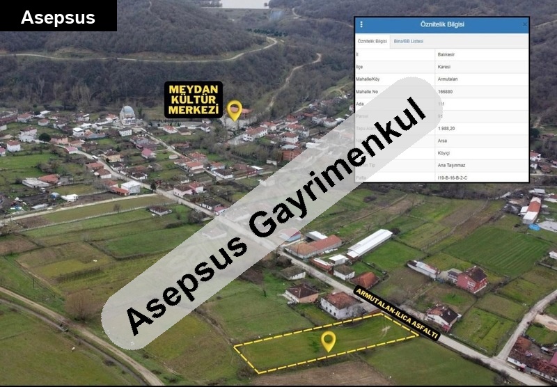 balıkesir armutalan'da satılık yatırımlık arsa