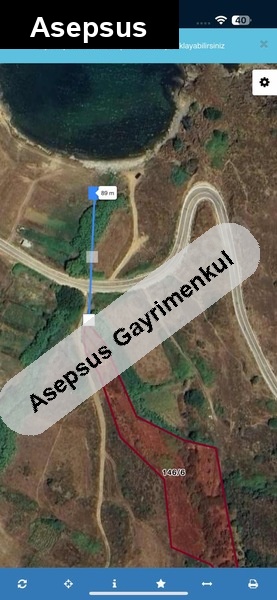 özel koya ve asvalta cepheli arsa