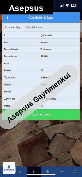 Asepsus Emlak'tan 3+1 torhasan köyü 'sinde satılık arsa