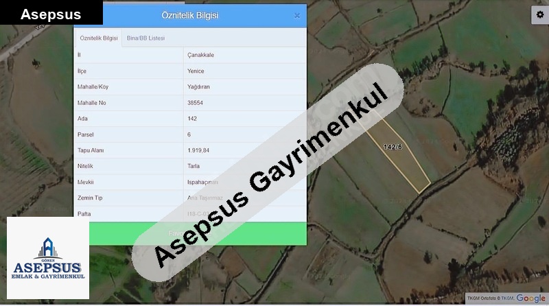 Asepsus Emlak'tan 3+1 yağdıran köyü 'sinde satılık arsa