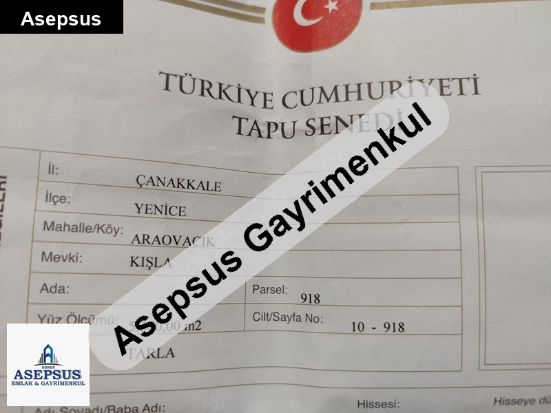 Asepsus Emlak'tan 3+1 araovacık köyü 'sinde satılık arsa