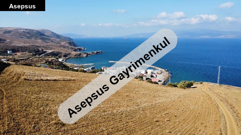 3,200m² satılık deniz manzaralı arsa, önü kapanmaz, yola cepheli