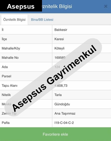 Köteyli'de İmara Yakın Yatırımlık Tarla