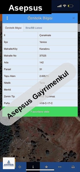 Asepsus Emlak'tan 3+1 karadoru köyü 'sinde satılık arsa