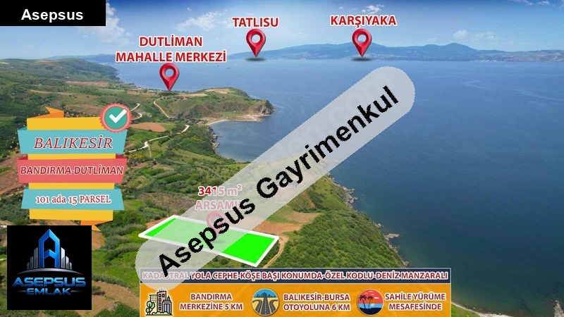 Asepsus Emlak'tan  dutliman mh. 'sinde satılık arsa