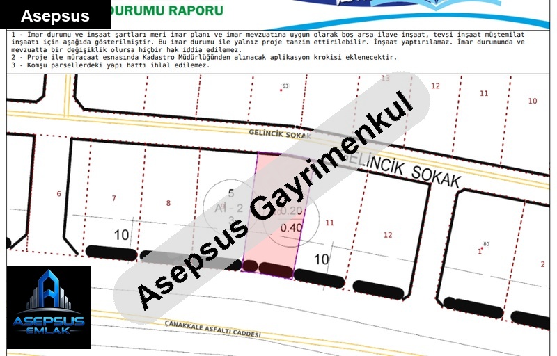 Asepsus Emlak'tan  altay mah. 'sinde satılık arsa