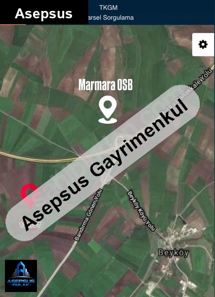Asepsus Emlak'tan  beyköy mh. 'sinde satılık arsa