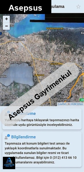 Asepsus Emlak'tan  aksakal mh. 'sinde satılık arsa