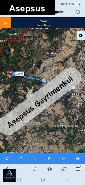 Asepsus Emlak'tan  sebepli mh. 'sinde satılık arsa