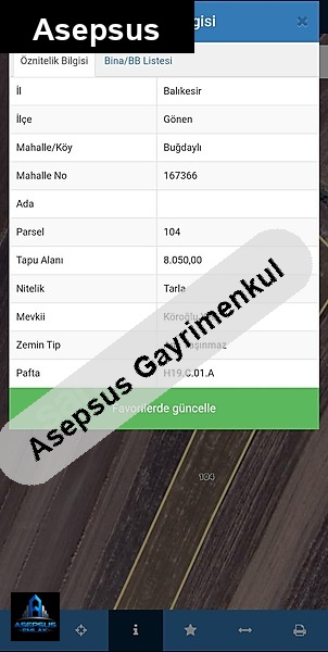 Asepsus Emlak'tan  buğdaylı mh. 'sinde satılık arsa
